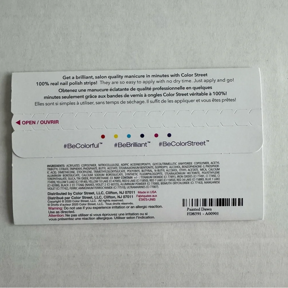 *Retired* Color Street: Painted Dawn | Pastel Pink Clouds Watercolor Purple - Picture 4 of 12